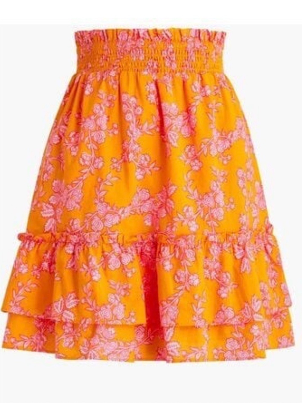 J. Crew Orange Mini Skirt 100% cotton with 100% cotton lining